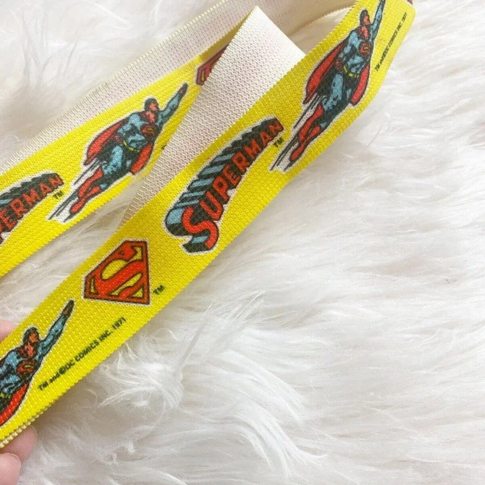 Vintage 1971 Kid's Superman Elastic Belt DC Comics Metal Buckle
